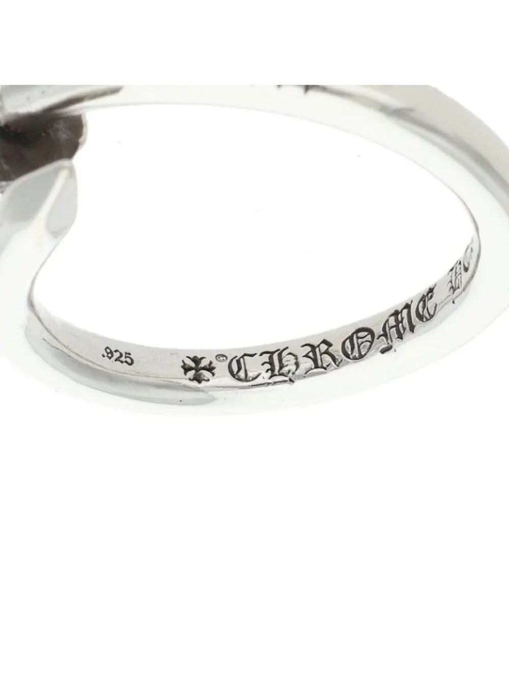 Chrome Hearts Nail Crsball Cross Ball Silver Ring